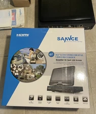 SANNCE Security 8CH DVR 1080p LCD 10.1” Monitor + 4 Cameras Wired Black #DG81BE