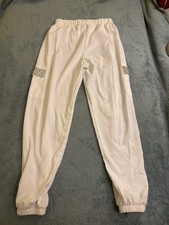 Weissman White Unisex Dance Pants Leggings Geometric Prints Polyester MA