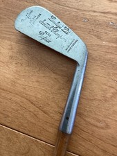 Antique Hickory Wood Shaft Lumleys Super 2 Iron Stainless UK Made Golf Club