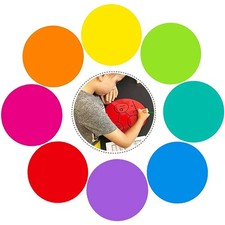 8 Pack 11" Dry Erase Dots - Colorful Vinyl Circle for Teaching  School Training