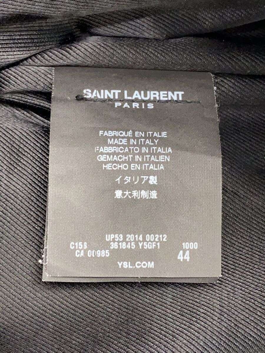 GIACCA PELLE SAINT LAURENT 2014 EDY BLUSON 44 MUCCA NERA NERA BLU 361845Y5GF1 usata