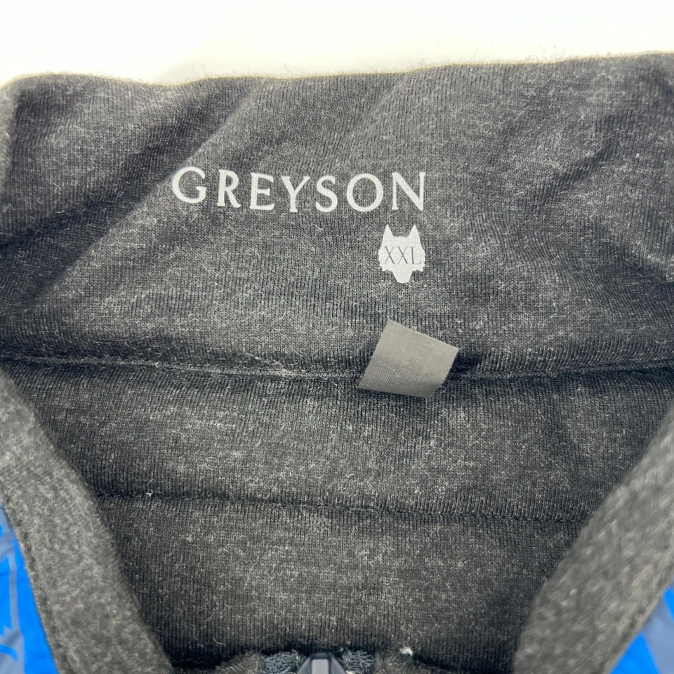 Chaleco Acolchado Greyson Para Hombres 2XL Lobo Fantasma Azul Estampado Azteca Cremallera Completa Chaleco Foto 4 de 4