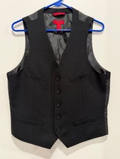   Alfani Men  s Black Dress Vest Size Small Formal Tuxedo Wedding Slim Fit  