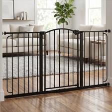 Regalo 58" Extra Wide Arched Decor Walk-Through Baby Safety Gate, Fits 30.5-58"