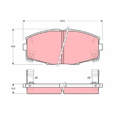 TRW Bremsbelagsatz Bremsklötze vorne 0446530070 0449130160 0449114260 | 661814