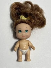 Sweet Quints Girl Baby Doll Vintage 1990 #3 Tyco Brown Hair & Eyes Toy Kids Girl