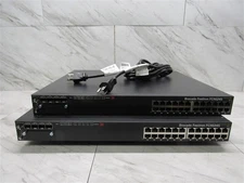 Lot of 2 Brocade FastIron FCX624S 24-Port Network Switch Tested Working