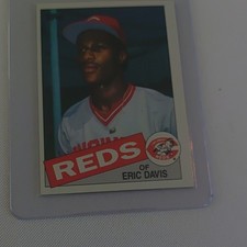 Topps 1985 Eric Davis Rookie Card #627 Cincinnati Reds Baseball MLB. rookie card picture