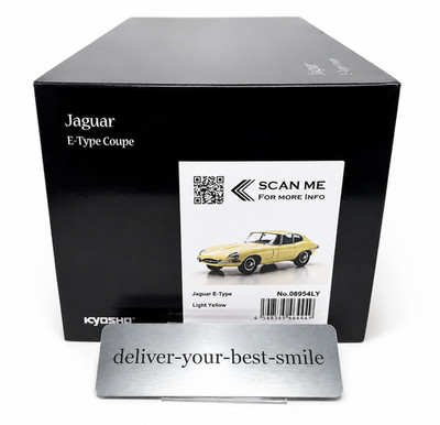 Kyosho Original 1/18 Jaguar E-Type KS08954LY Pale Primrose Light Yellow Neu JP