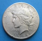 1922 S Peace Silver Dollar