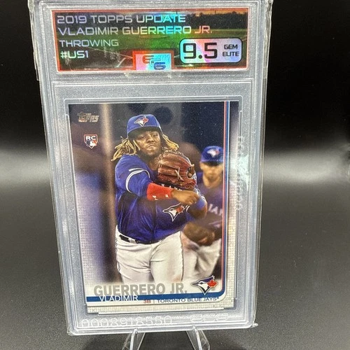 2019 TOPPS UPDATE THROWING #US1 VLADIMIR GUERRERO JR. ROOKIE RC EGC 9.5
