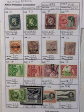 APC W6218 British Africa on circuit sheet all identified