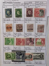 APC W6218 British Africa on circuit sheet all identified