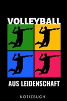 Volleyball Aus Leidenschaft: A5 Liniertes Notizbuch FÜR Spieler &
