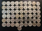 1939-1945 Mercury Silver Dimes 55 Coins Random Dates XF-BU