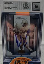 Donruss 2004 Earl Campbell Flashback #136 Auto Beckett 10 Houston Oilers