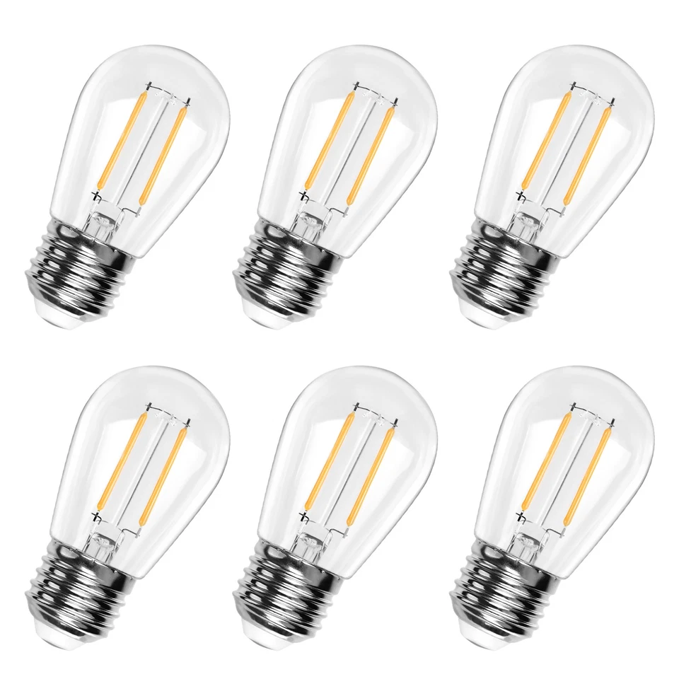 BRIMAX 6 Pack 2W LED Light Bulbs E26 Base Waterproof for Indoor&Outdoor Lamp - Image 4 of 4