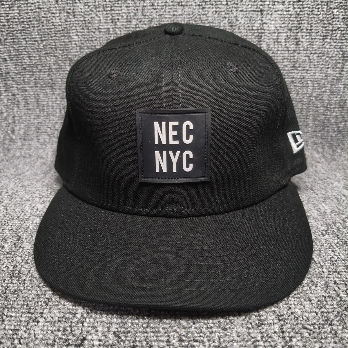 New Era 9FIFTY NEC NYC Black Snapback Hat Cap Flat Brim Adjustable OSFM