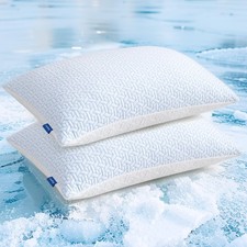   Queen Size Pillows Set of 2, Shredded Memory Foam Pillows, Cooling Queen Pi...