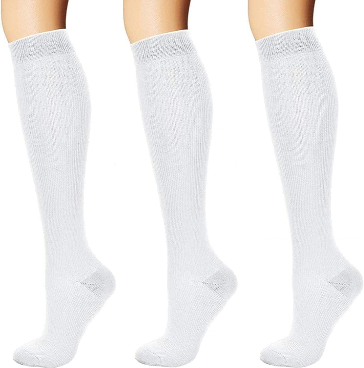 3 paia calze a compressione graduata donna e uomo 15-20 mmHg Calzini a (S4J)