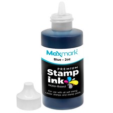 Premium Refill Ink with Control Tip Bottle for Self-Inking Stamps, Blue Color...