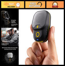 Wearable Bluetooth Speaker V5.3 - 30H Battery, Clip-On, Waterproof IPX7, ENC Mic