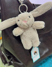 SALE Jellycat Bashful Beige Bunny Plush Keychain Bag Charm Cute Easter Gift Toy