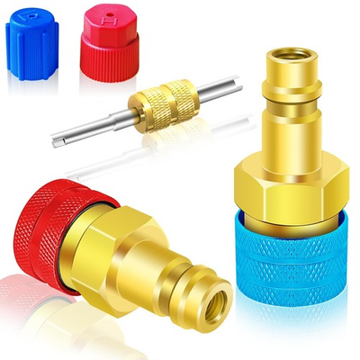 #ad R1234yf to R134a Adapter Kit High Low Pressure Conversion for Car AC Charging $37.99