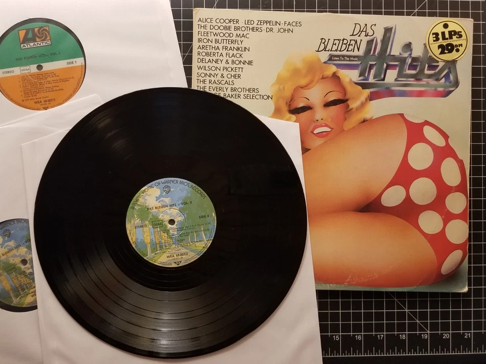 LED ZEPPELIN Das Bleiben Hits 3LPs 1973 VG+ GERMANY PRESS Import ALICE COOPER - Image 4 of 4
