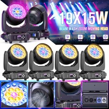 19 15W LED Moving Head Light RGBW Focusing Stage Spot Lighting DJ Disco DMX512