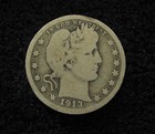 1913 Barber Quarter Dollar - 90% Silver - Classic Vintage US Coin — photo 1