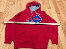 Large Men's Buffalo Bills Red Antigua Hoodie NFL Football Hooded Sweatshirt
