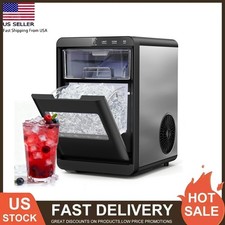 Nugget Ice Maker Countertop 44bs/24H, Self-Cleaning Chewable Pellet Ice Machine