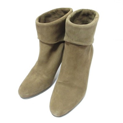 BALLY Suede Bootie Short Boots 35 8.7'''' equivalent Brown Women USED