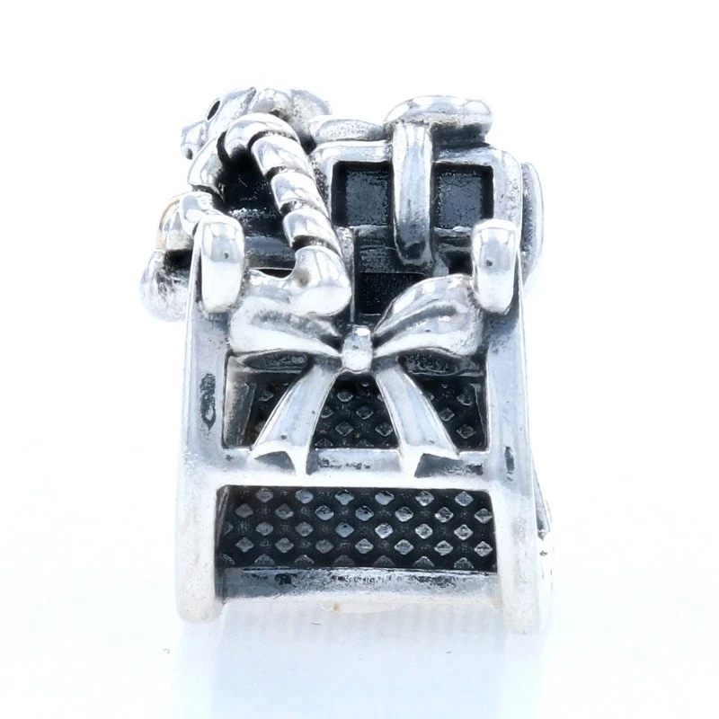 Nuevo Pandora Gallardo a Través De La Nieve Charm - Plata Ley 14k Oro Amarillo - Imagen 3 de 4