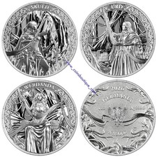 Norns : Skuld-urd-werdanda 3 X 1 Oz Silver Coin Set Germania 2026