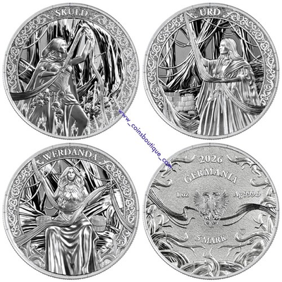 #ad #ad Norns : Skuld Urd Werdanda 3 x 1 oz silver coin set Germania 2026 $419.95