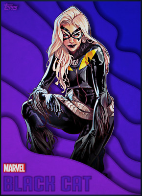Black Cat 2020 For Hire Purple Award  Topps Marvel Collect Digital card