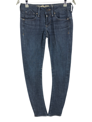 Jeans Femme Free People Skinny Slim - Taille W26, Noir Avec Imprimé, Occasion Très Bon état