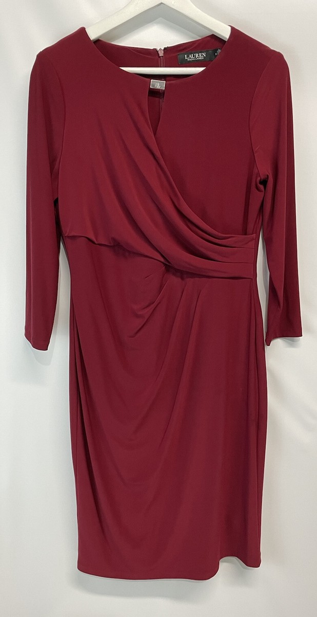 burgundy ralph lauren dress Burgundy Dress | Luxury Silk Dress