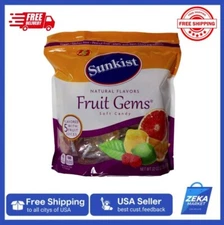 Sunkist Fruit Gems - Individually Wrapped Soft Candy, Natural Flavors, 32 Ounces