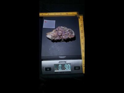 ''Fire Fluorite'' Purple Fluorite With Red Long Wave Fluorescense 