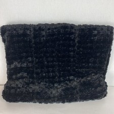 Grandma's Antique Old-World Hand Muff Black Textured Vintage Hand Warmer