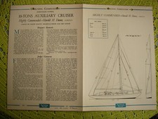 Yachting World Designing Competition High Comm 10T shoal cruiser October 1949