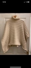 Monsoon Lambswool Poncho, light cream. NWOT