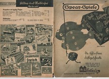 Alter Katalog 30er Jahre Spear Spiele für Hermann Kurtz Stuttgart, A5, 16 Seiten