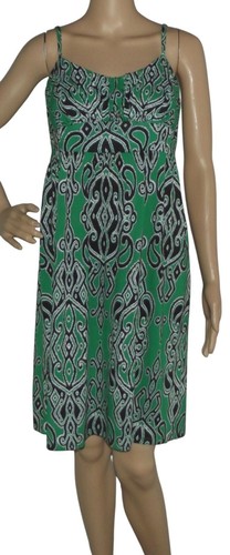 INC International Concepts Kleid Medium Grün Print Spaghettiträger Ärmellos
