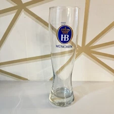 AUTHENTIC Hofbrau Hofbrauhaus 0.5 Liter Munchen Hefeweizen Wheat Beer Mug Glass