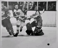 1977 NHL HOCKEY PHOTO GARY EDWARDS GOALIE MASK CLEVELAND BARONS WHA TYPE 1 AHL