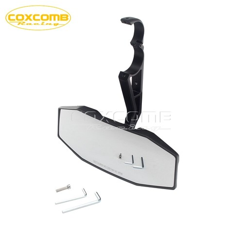 UTV Rear Wide View Center Mirror 1.75" Clamp For Polaris Ranger RZR 800 1000 XP - Picture 4 of 11